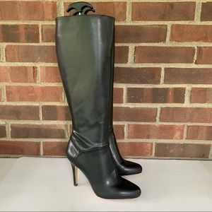 INC International Concepts Taisa Black Stiletto Knee-High Boots Women's US 7.5 M